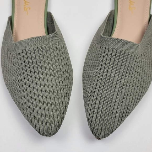 Lulu's Jeaney Ribbed Knit Pointed Toe Mule - 8.5 - Picture 8 of 12